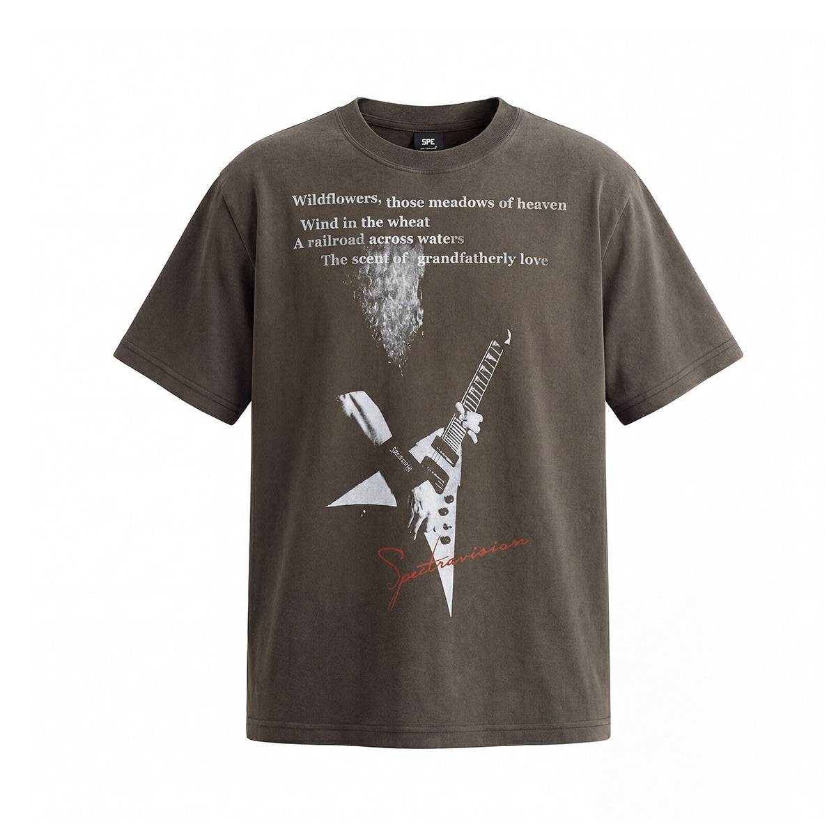 Washed Letter Print Short Sleeve T-Shirt WN25772