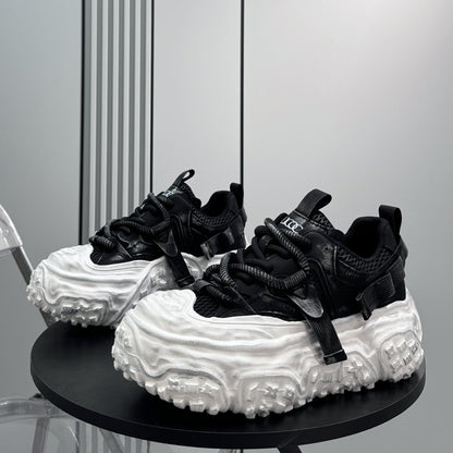 Strap Mesh Platform Chunky Sole Sneakers WN24656
