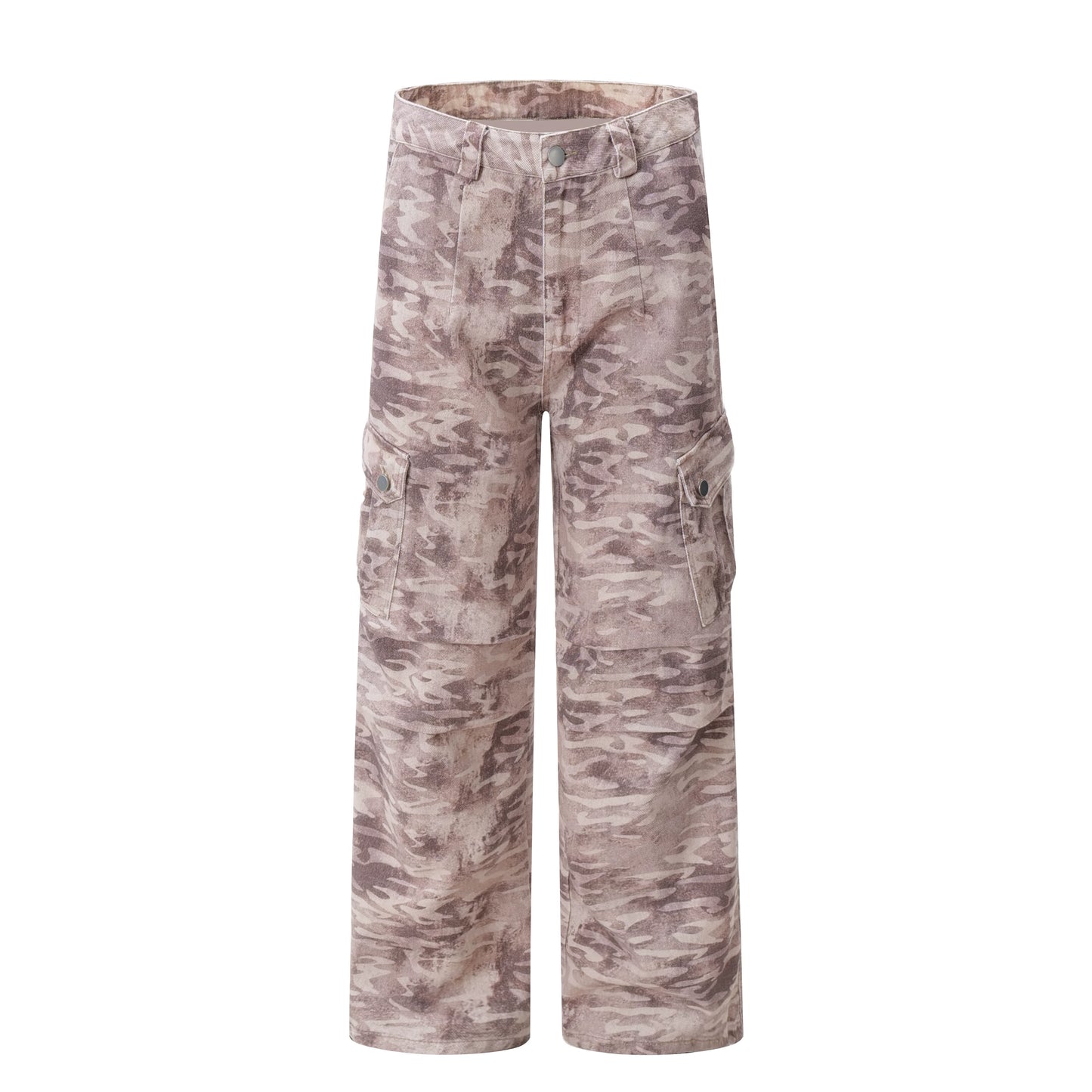 Camouflage Tie Dye Straight Leg Cargo Pants WN8252