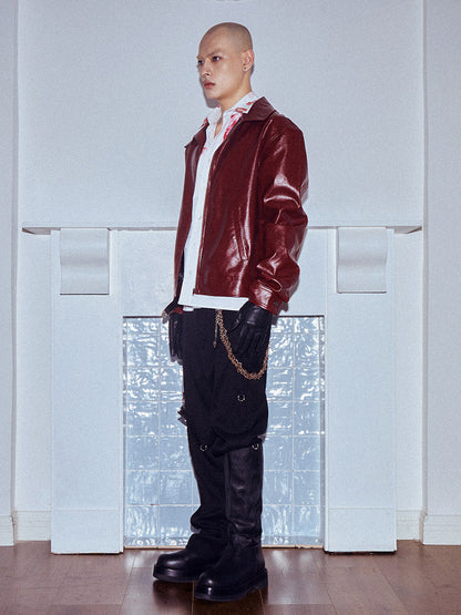 WN27109 Dream Band AW2024 Fall/Winter Punk Straight Round Button Trousers Men's Formal Business Slim Fit Trousers WN27109