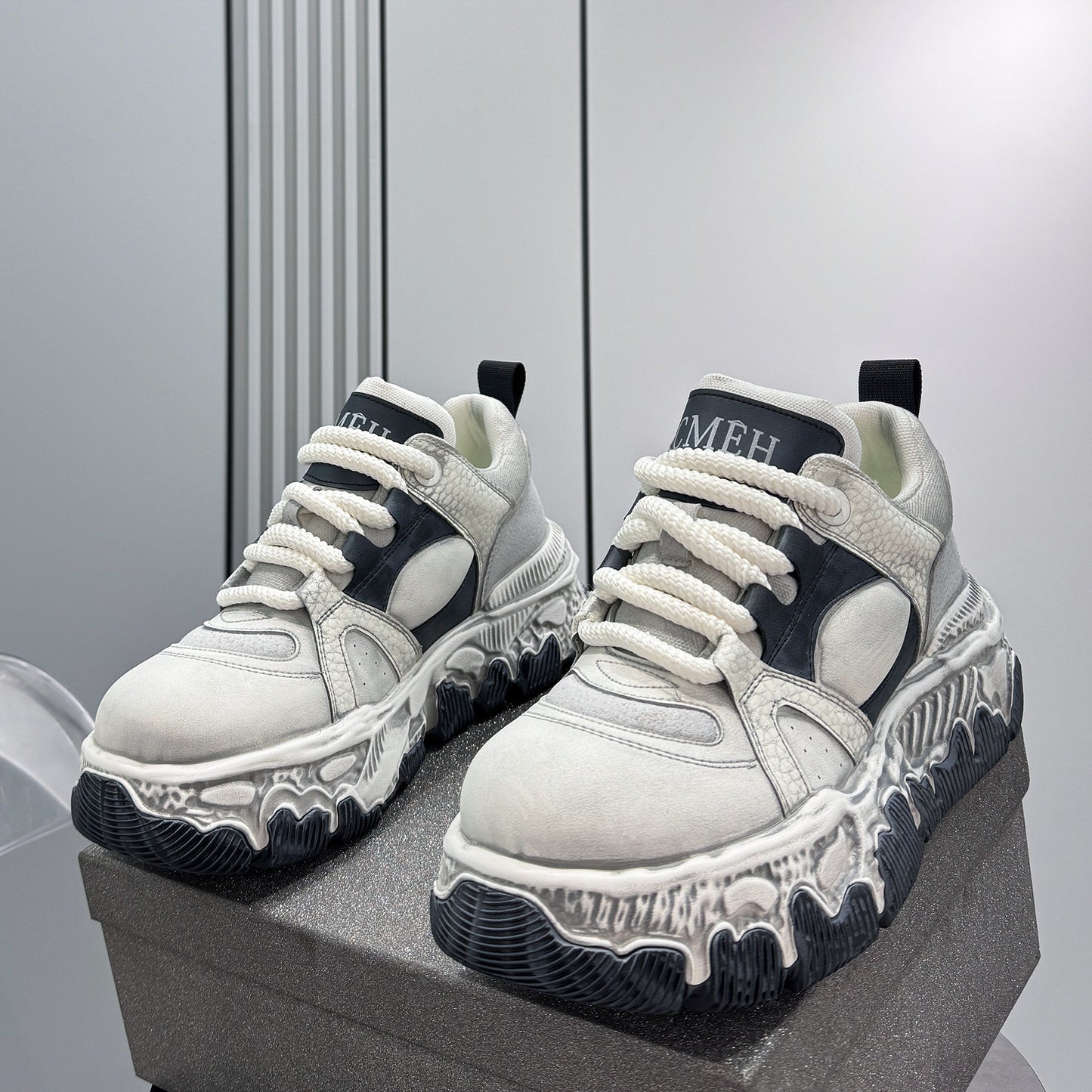 Panel Rope Lace Chunky Sole Sneakers WN24663