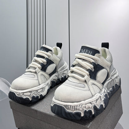 Panel Rope Lace Chunky Sole Sneakers WN24663