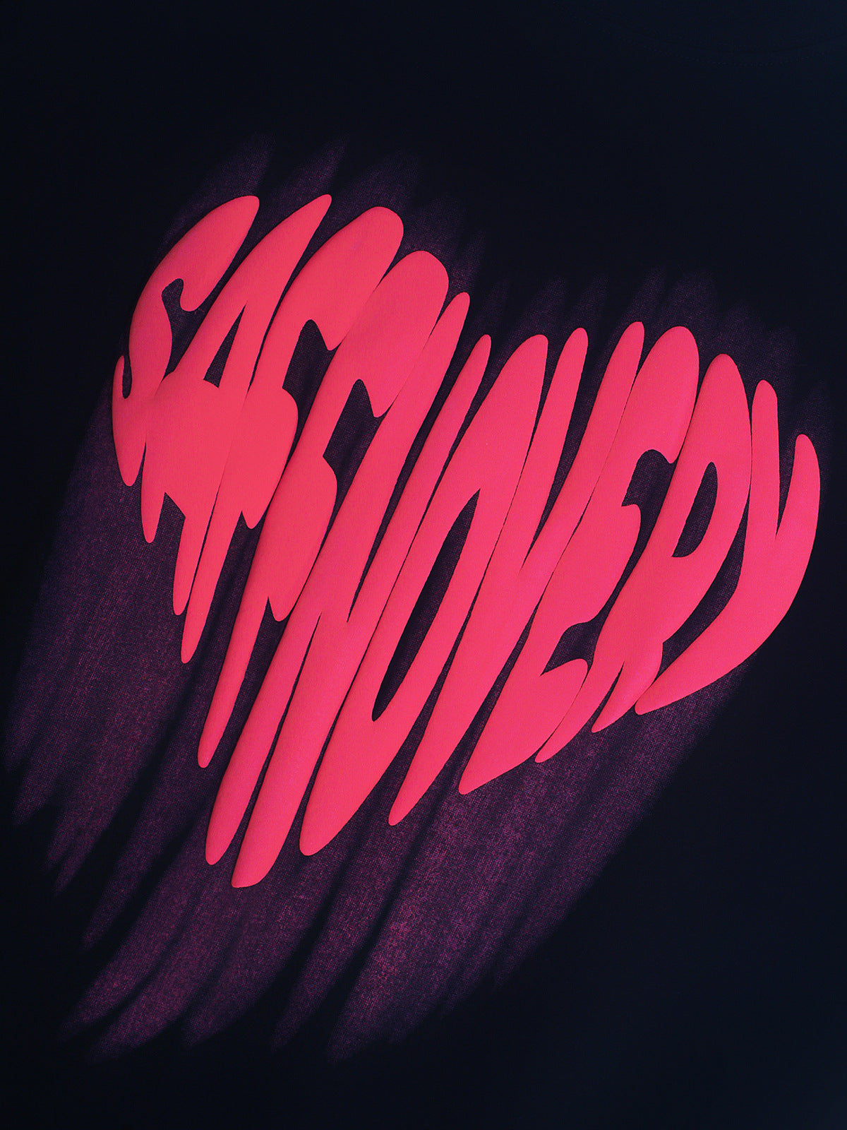 Heart Print Oversize Short Sleeve T-Shirt WN16809