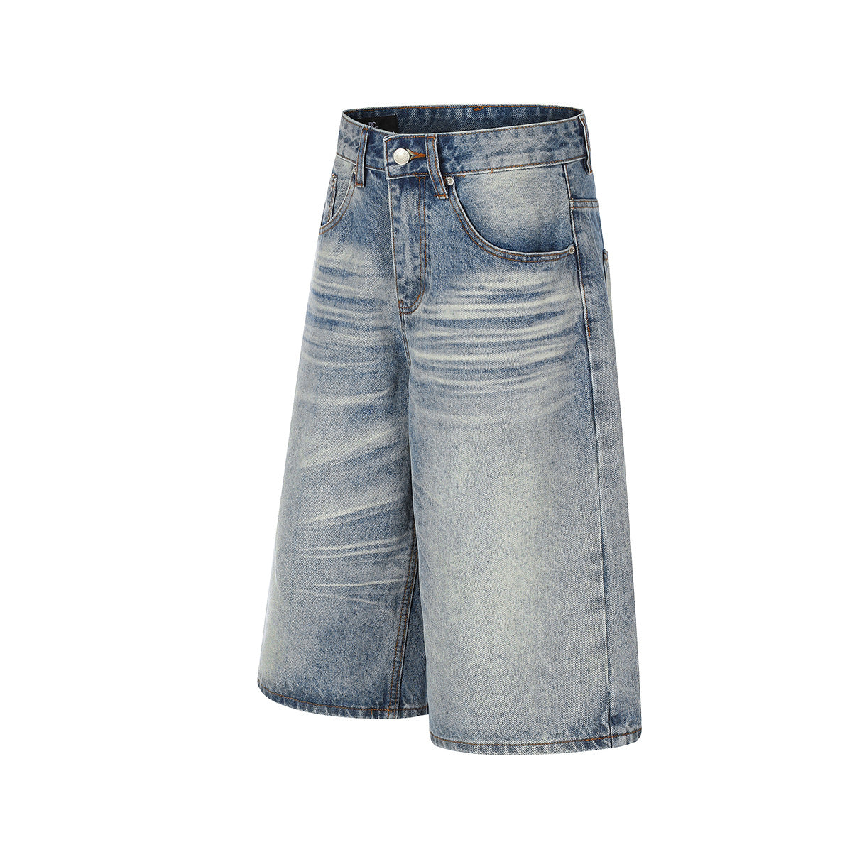 Washed Whisker Denim Half Jeans WN25790