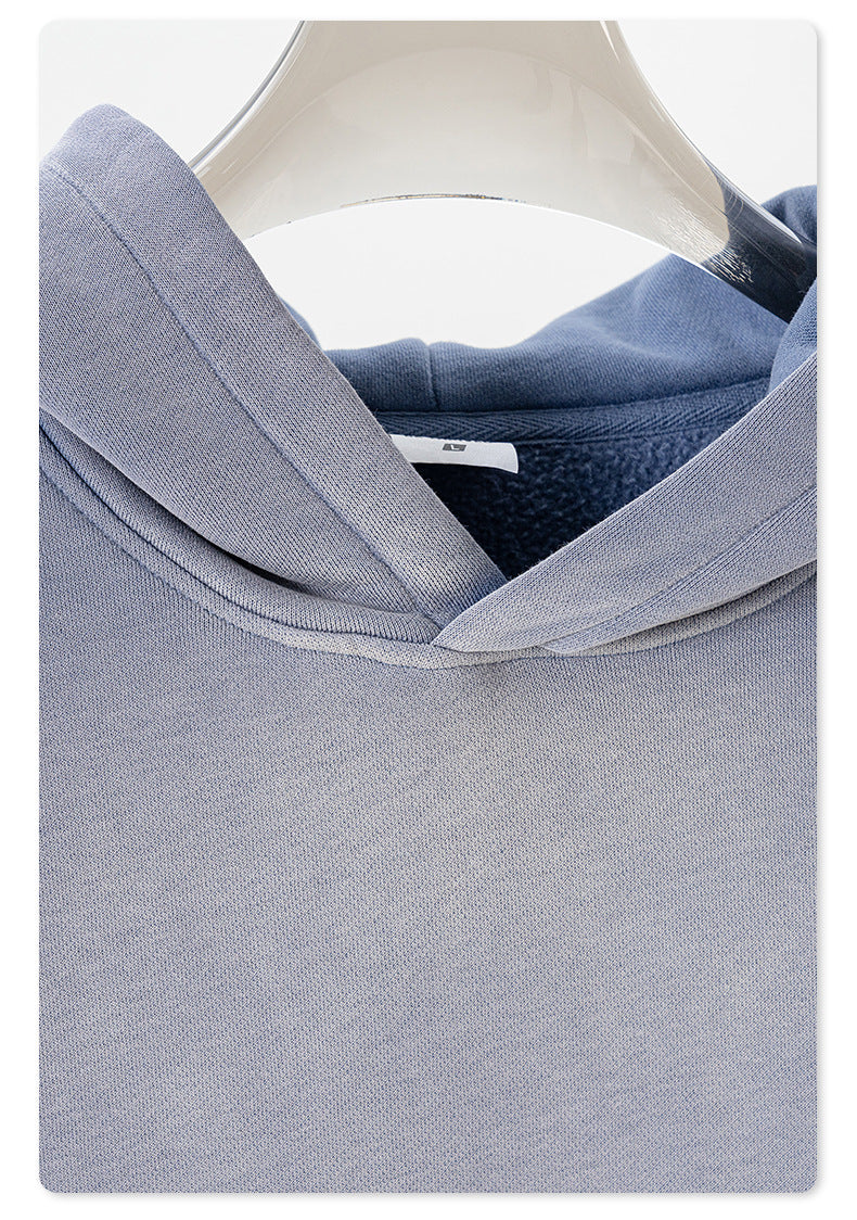 Oversize Fleece Lining Washed Pullover Hoodie WN9924