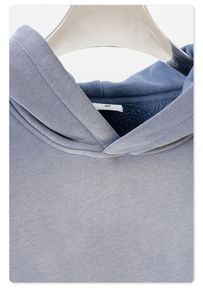 Oversize Fleece Lining Washed Pullover Hoodie WN9924
