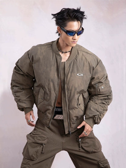 Multi-Pocket Padded Flight Jacket WN9314