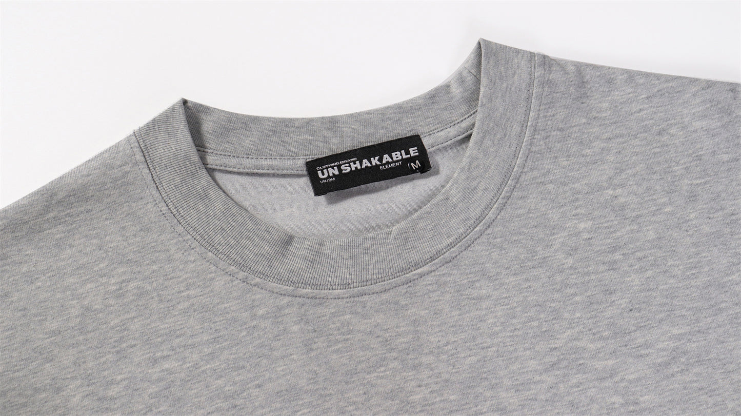 Blur Letter Print Cool Touch Oversize Short Sleeve T-Shirt WN26861