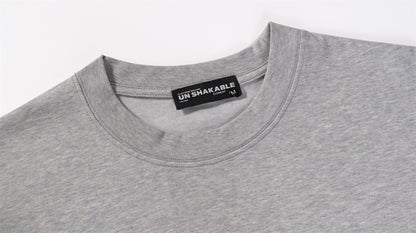 Blur Letter Print Cool Touch Oversize Short Sleeve T-Shirt WN26861