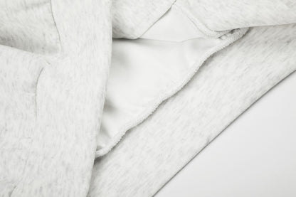 Cross Music-Note Print Drop-Shoulder Oversize Zipper Hoodie WN27937