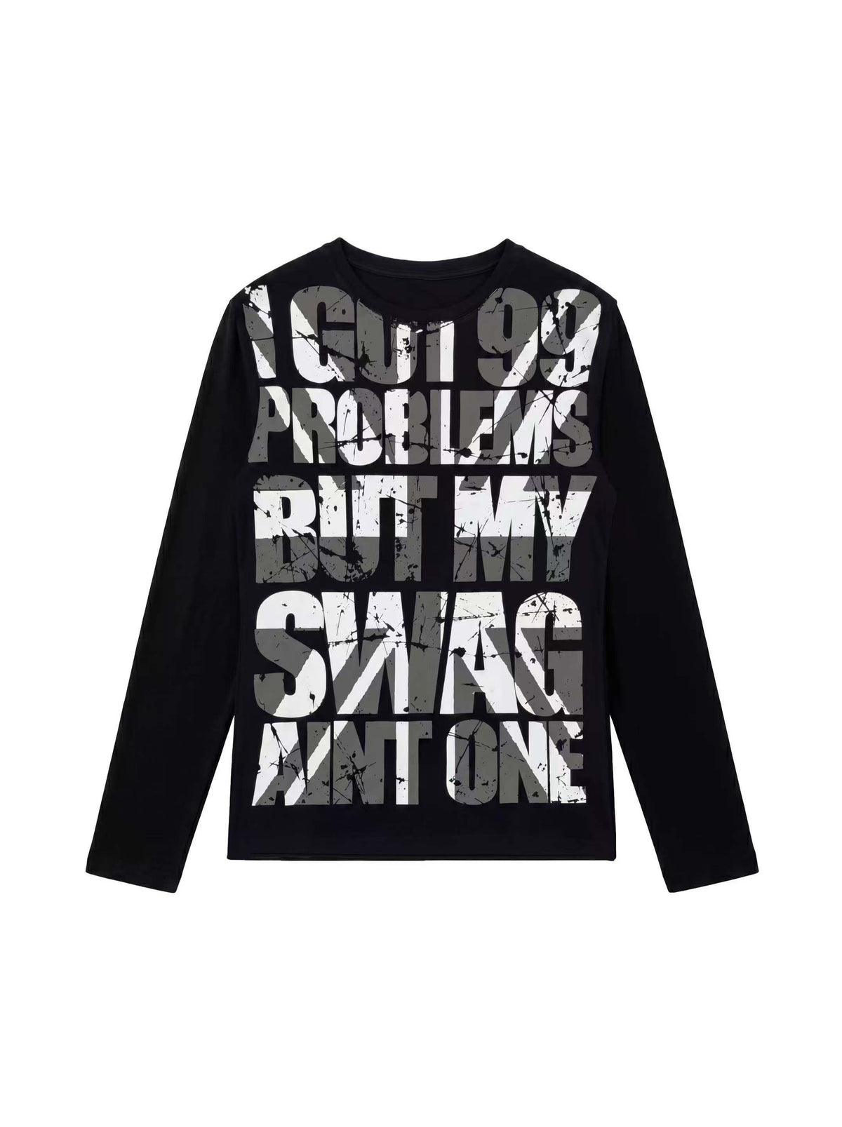 Letter Graphic Print Short Sleeve T-Shirt & Long Sleeve T-Shirt WN27211