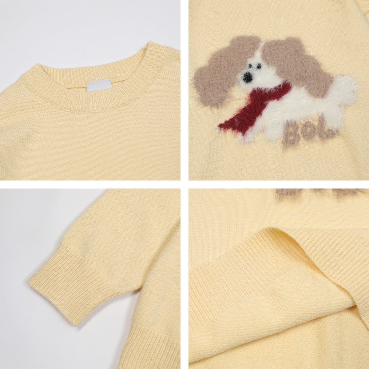 Dog Design Knit Sweater WN10975