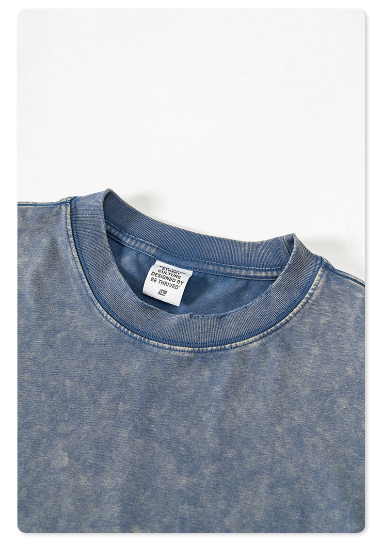 Washed Oversize Short-sleeve T-shirt WN6455