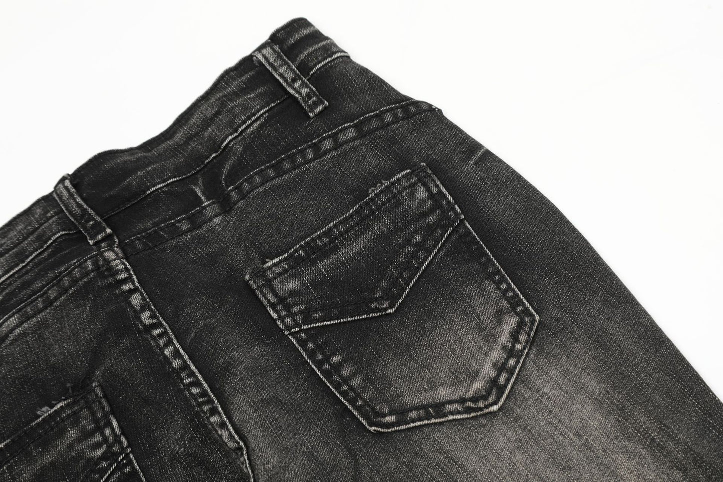 Washed Flare Denim Jeans WN14556