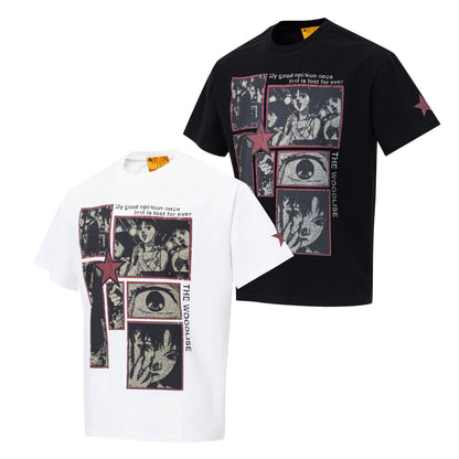Cartoon Print Cool Touch Oversize Short Sleeve T-Shirt WN25892