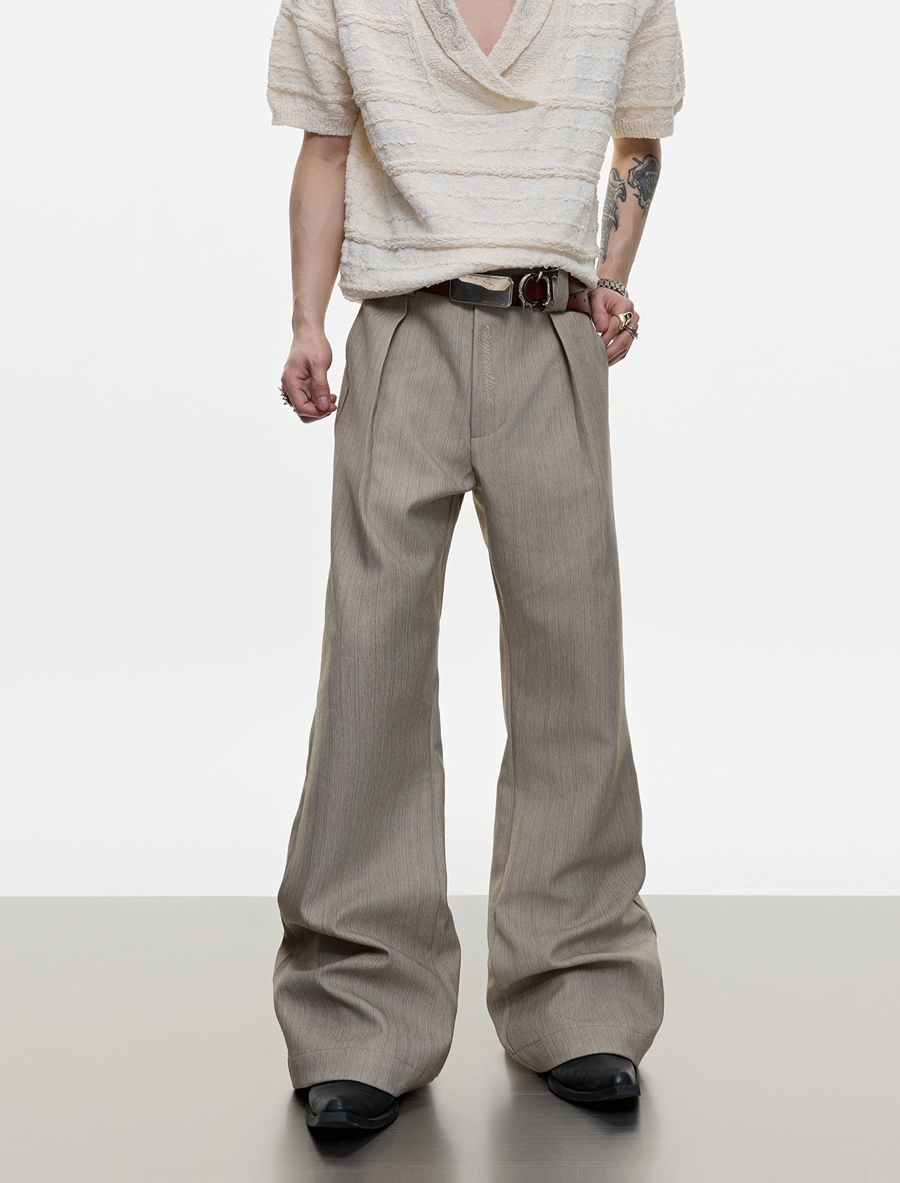 Embroidery Flare Trousers WN18365