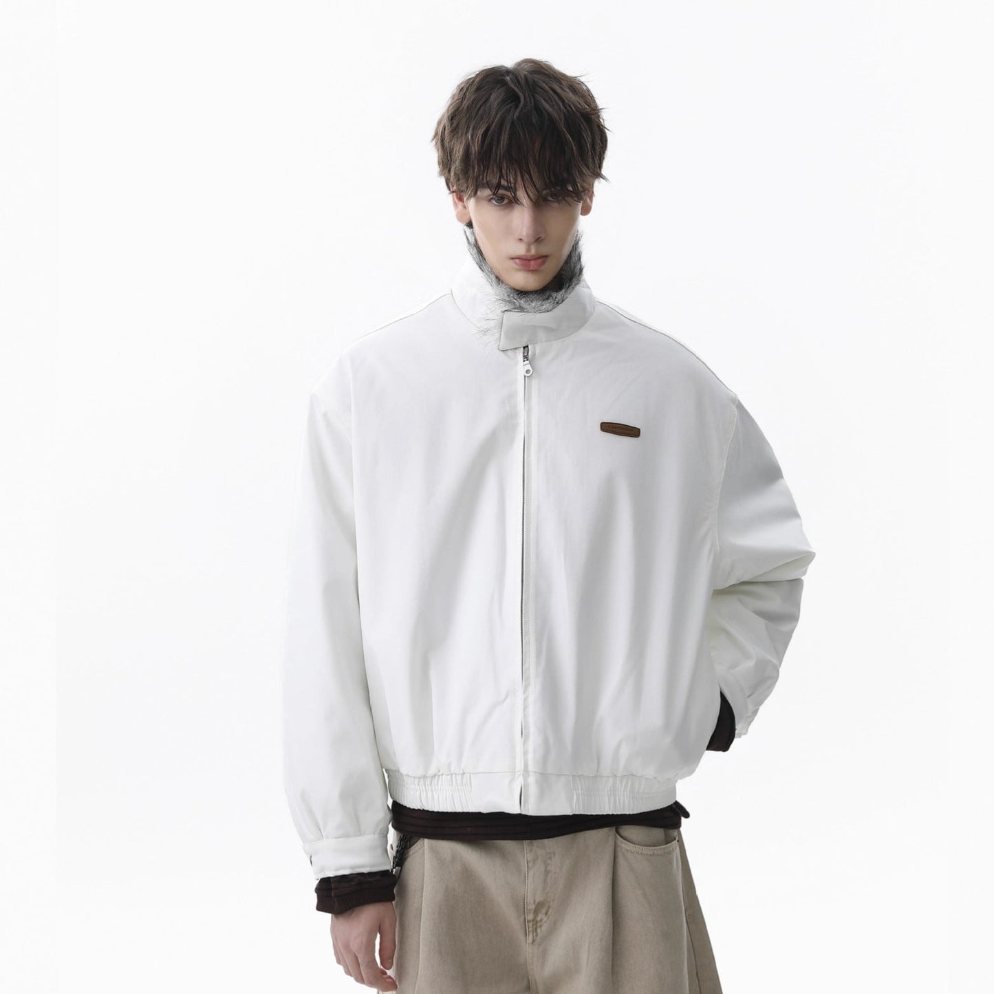 Fake Fur Collar Fleece Lining Puffer Jacket WN21856