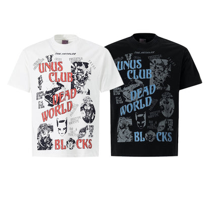 Comic Letter Graphic Short Sleeve T-Shirt WN25845