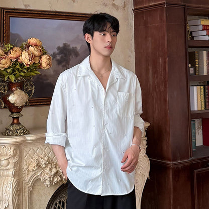Open Collar Long Sleeve Shirt WN24870