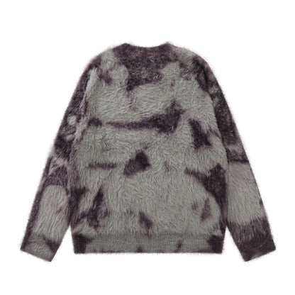 Tie-Dye Fake Mink Knit Sweater WN11000