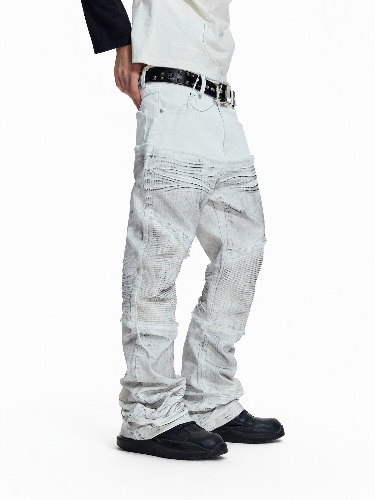 Pleats Stacked Pants WN27437