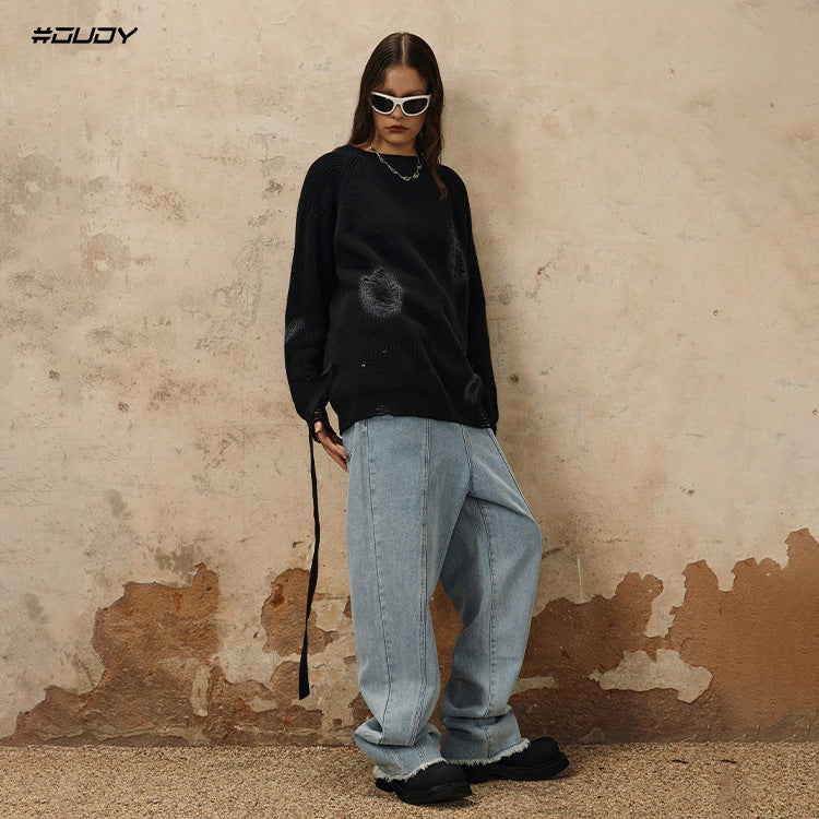 Damage Design Oversize Knit Sweater WN12409