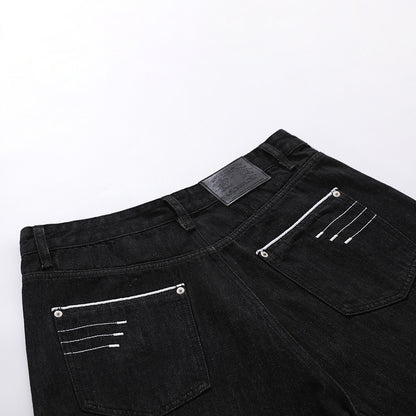 Raw Wash Wide Leg Denim Half Pants WN25701