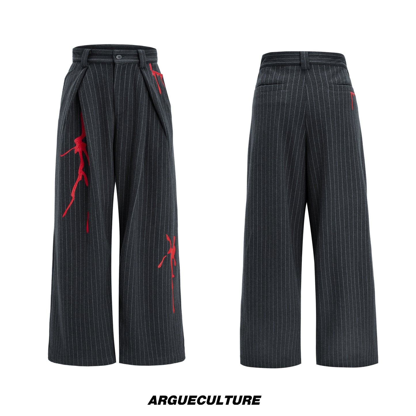 Stripe Wool Tailored Jacket & Stripe Trousers Setup WN22605