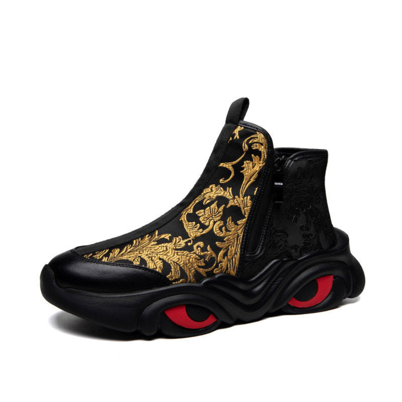 Cloud Embroidery High-Top Boots WN23303