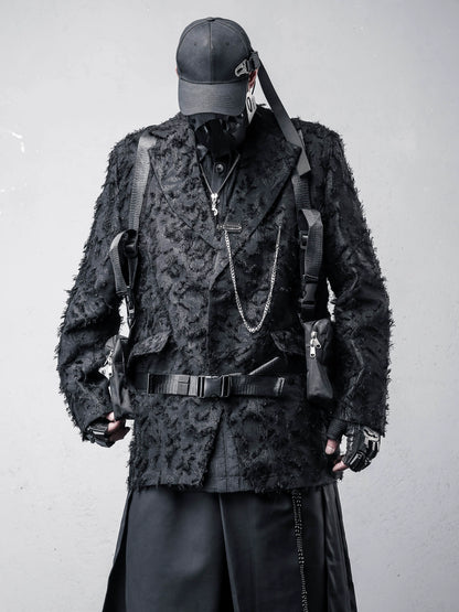 Texture Damage Harness Tailored Jacket WN22417