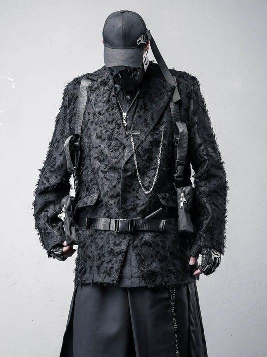 Texture Damage Harness Tailored Jacket WN22417