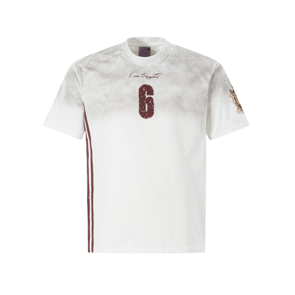 Spray Paint Number Print Short Sleeve T-Shirt WN26041
