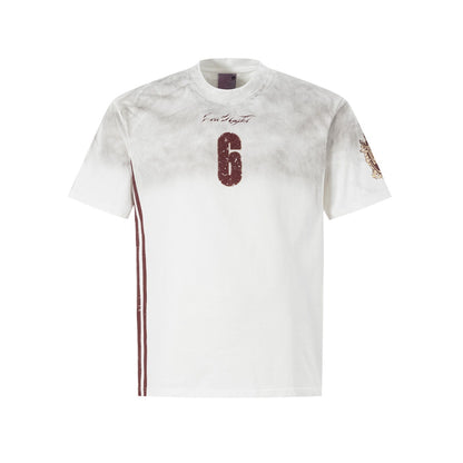 Spray Paint Number Print Short Sleeve T-Shirt WN26041