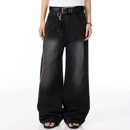 Washed Wide Leg Denim Jeans WN21433