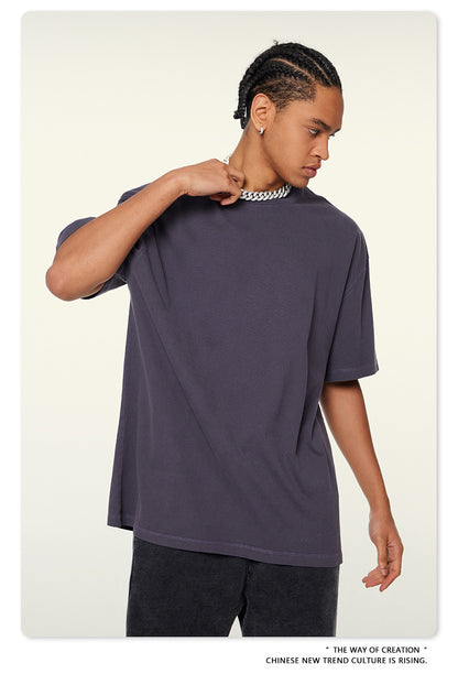 Washed Oversize Short-sleeve T-shirt WN6457