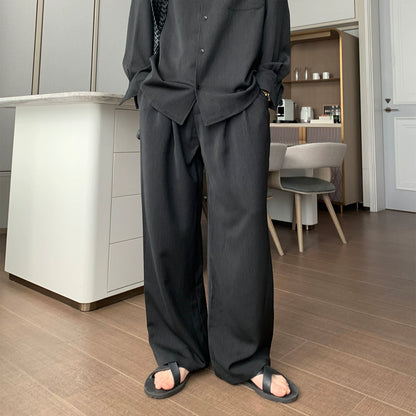 Oversize Long Sleeve Shirt & Drawstring Pants Setup WN20491