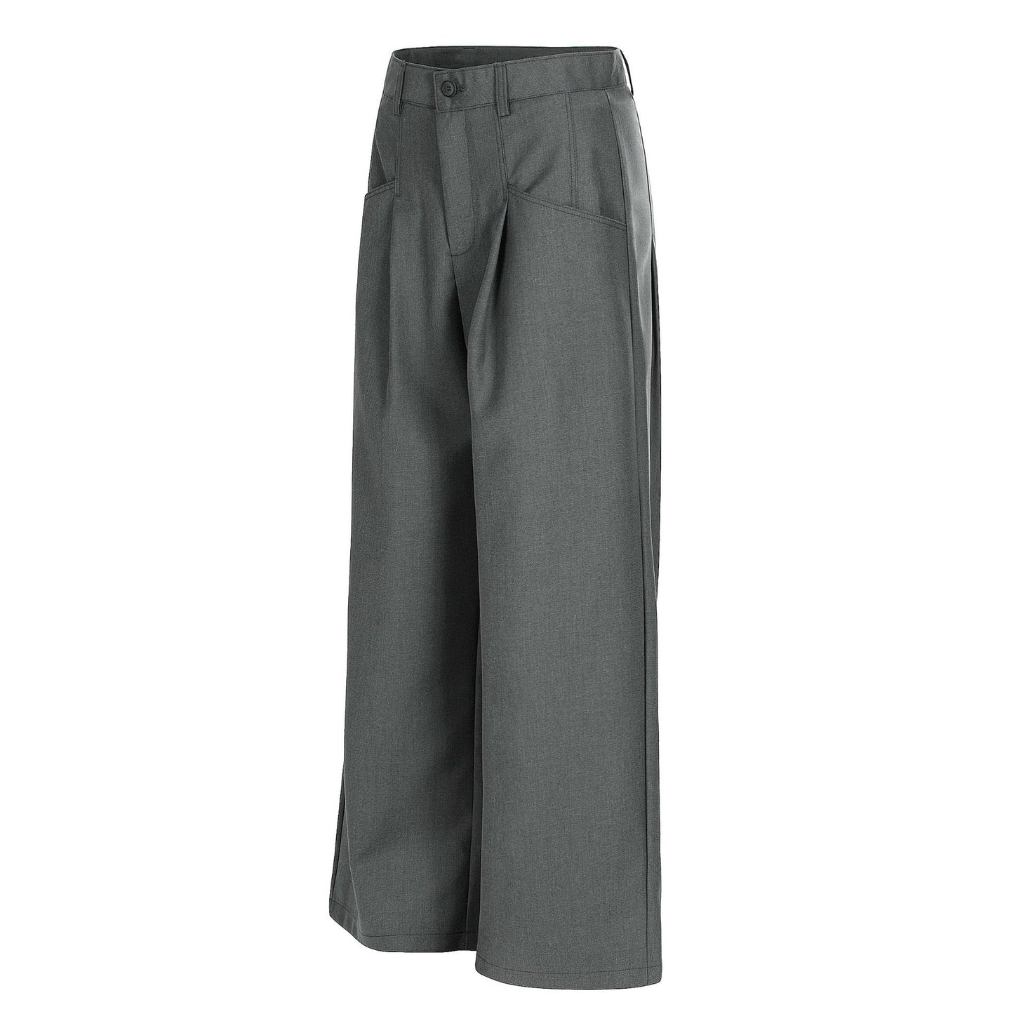 Deconstruction Pleats Draped Wide Leg Trousers WN25894