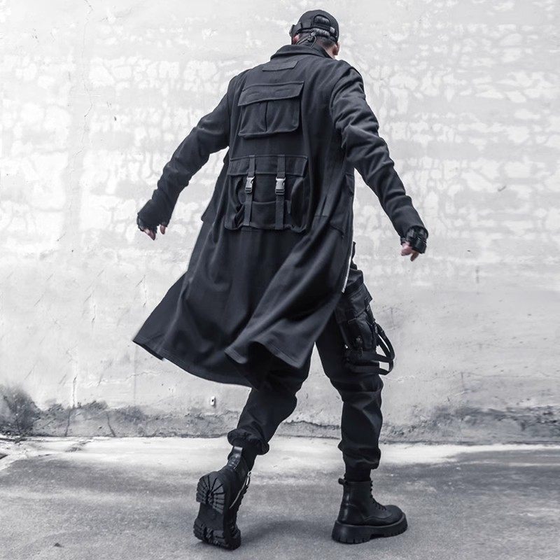 Functional Multi-Pocket Cape Design Coat WN22508