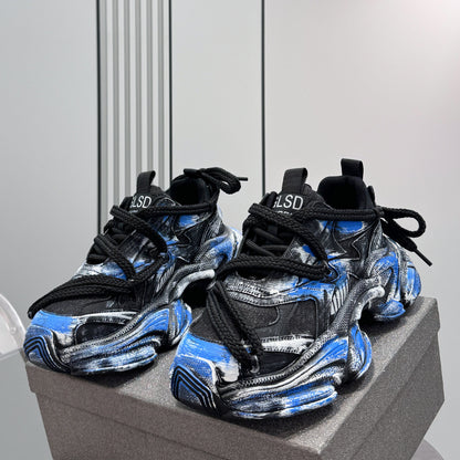 Paint Splash Air Sole Chunky Sole Sneakers WN24645