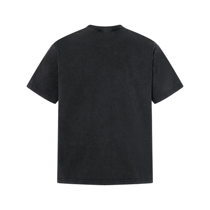 Washed Letter Print Short Sleeve T-Shirt WN25457