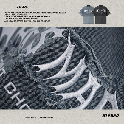 Washed Logo Print Oversize Short Sleeve T-Shirt WN26540