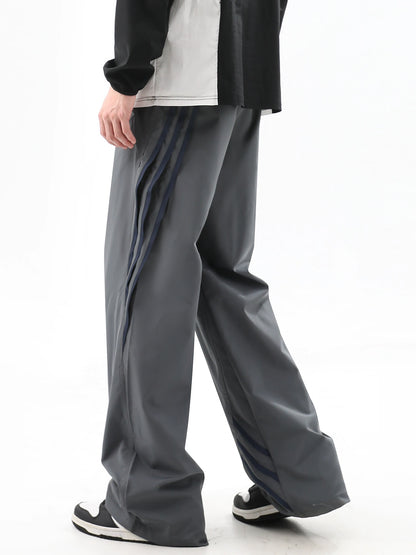 Wide-Leg Drape Sporty Pants WN10305