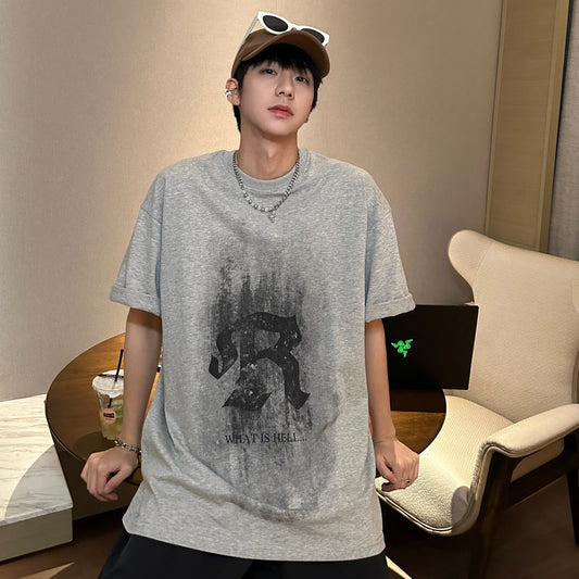 Oversize Graphic Print Short Sleeve T-Shirt WN25215