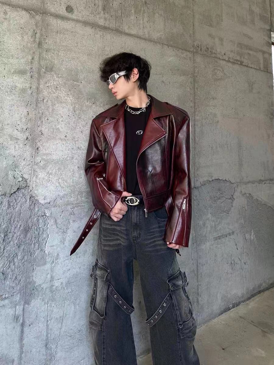 Heavyweight PU Leather Jacket WN27874