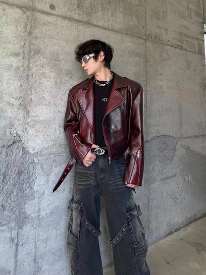 Heavyweight PU Leather Jacket WN27874