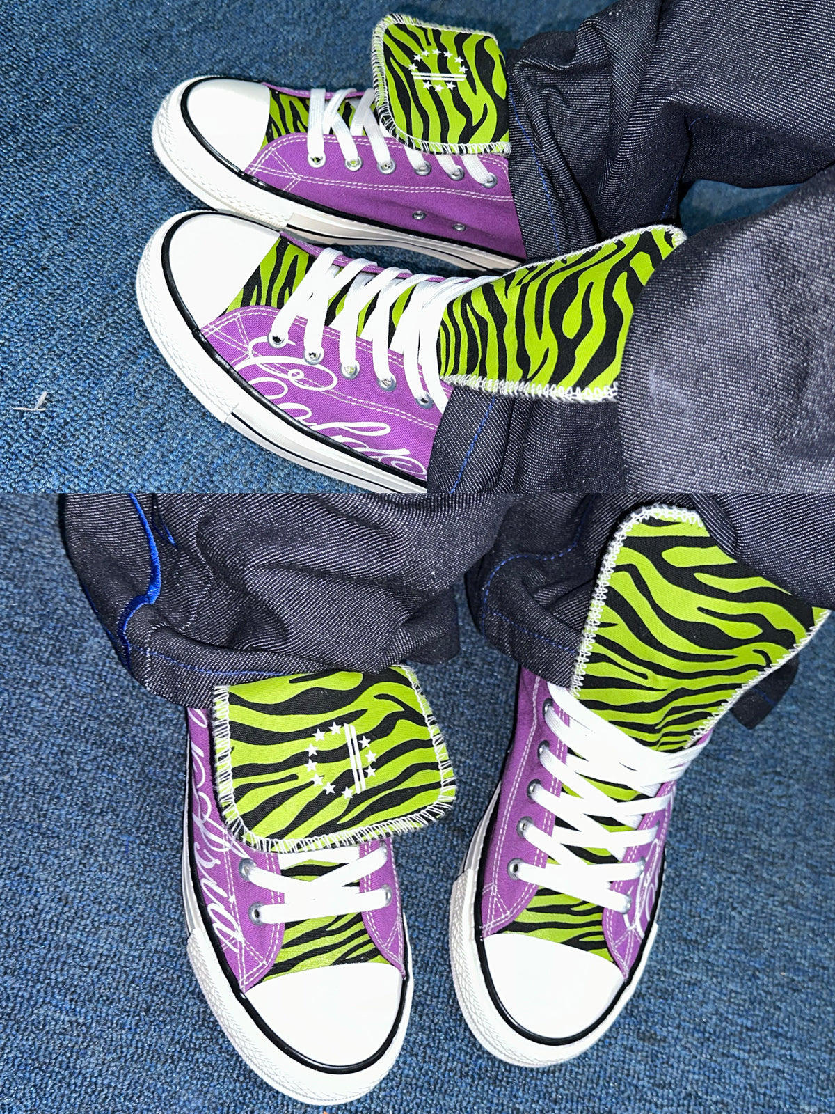 Low-Top Lace-Up Graphic Print Sneakers WN27168