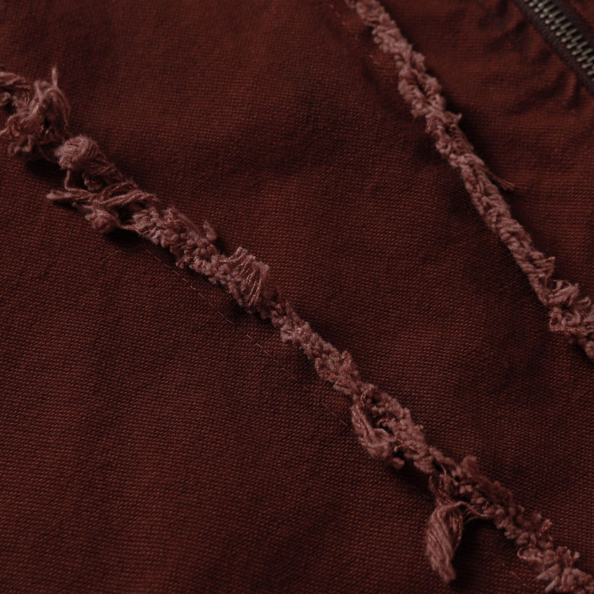 Frayed Damage Hooded Zipper Jacket WN27974