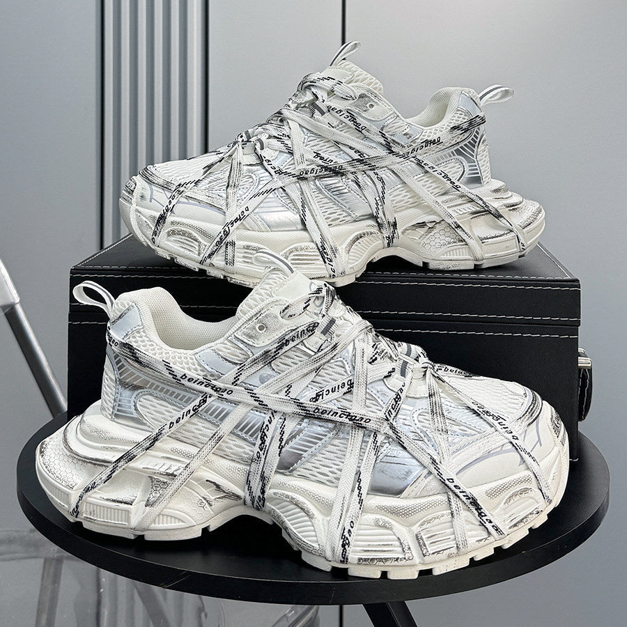 Mesh Strap Metallic Sneakers WN24672