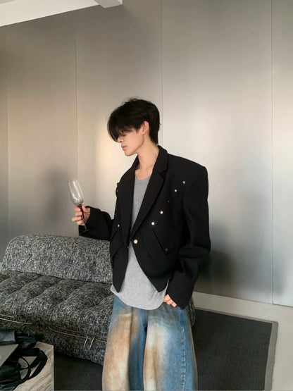 Button Design Deconstructed Line Jacket WN19913