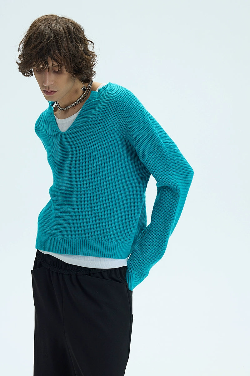 V-Neck Knit Sweater WN9092